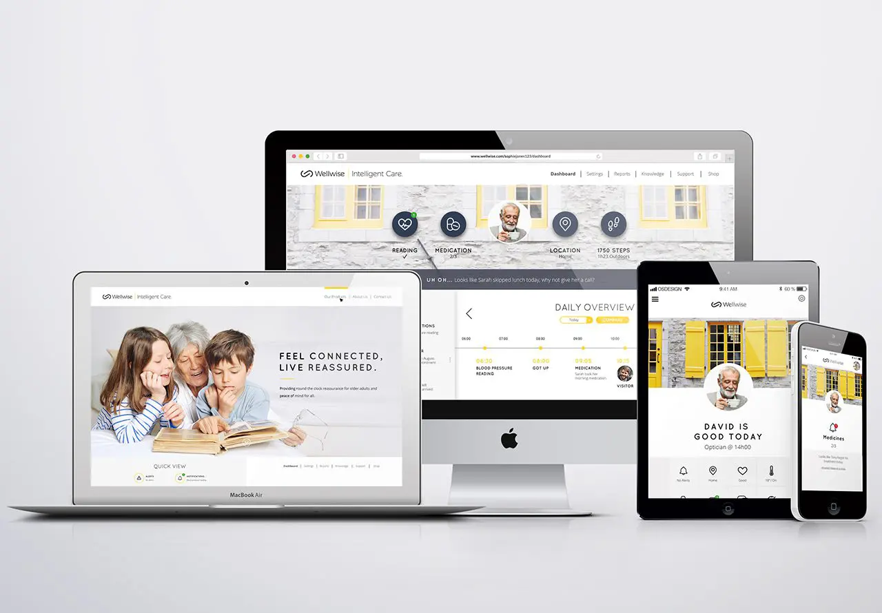 Rodd created a brand identity focussed on modern ageing for tech startup Wellwise