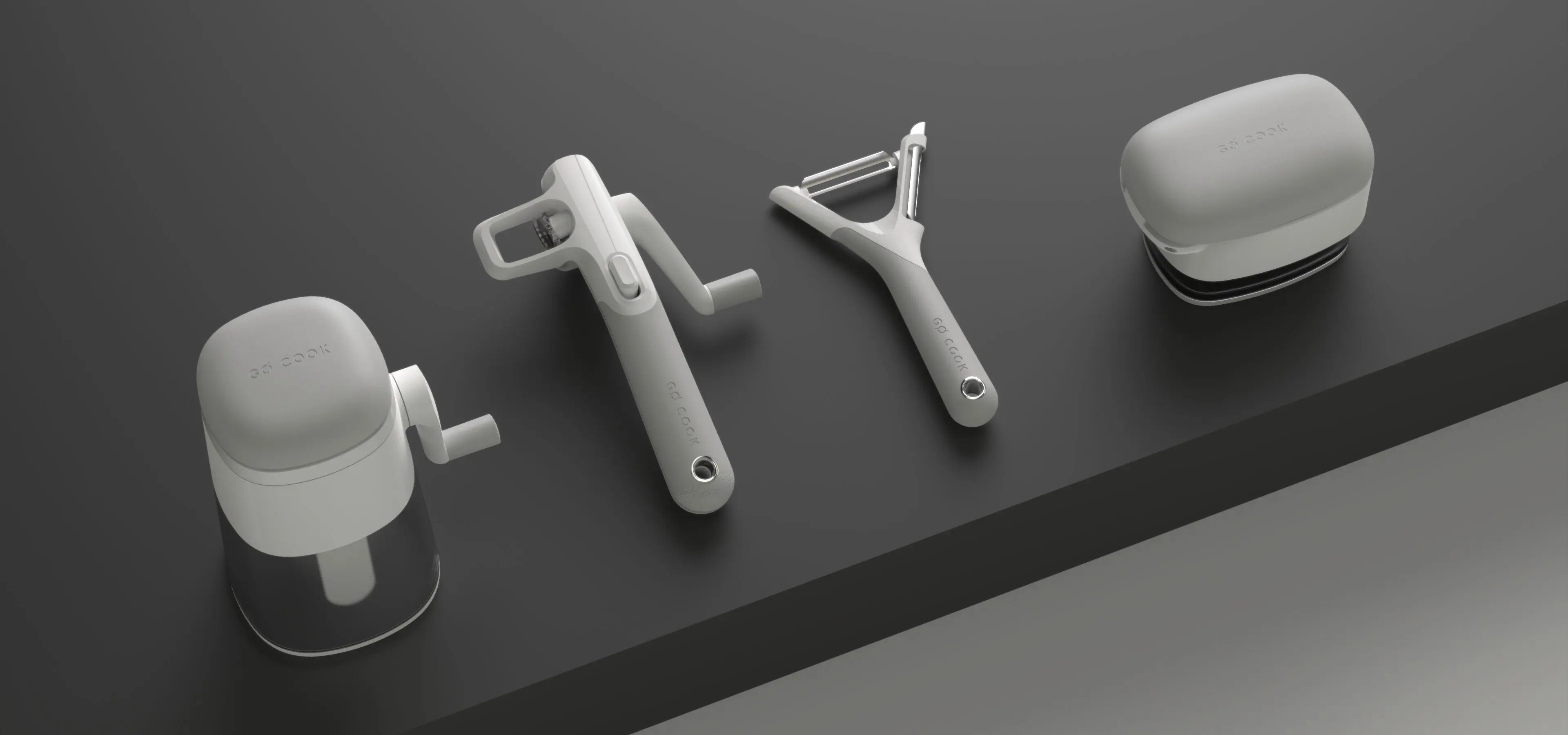Transform the everyday through design. Go-Cook kitchen tools for Tesco.