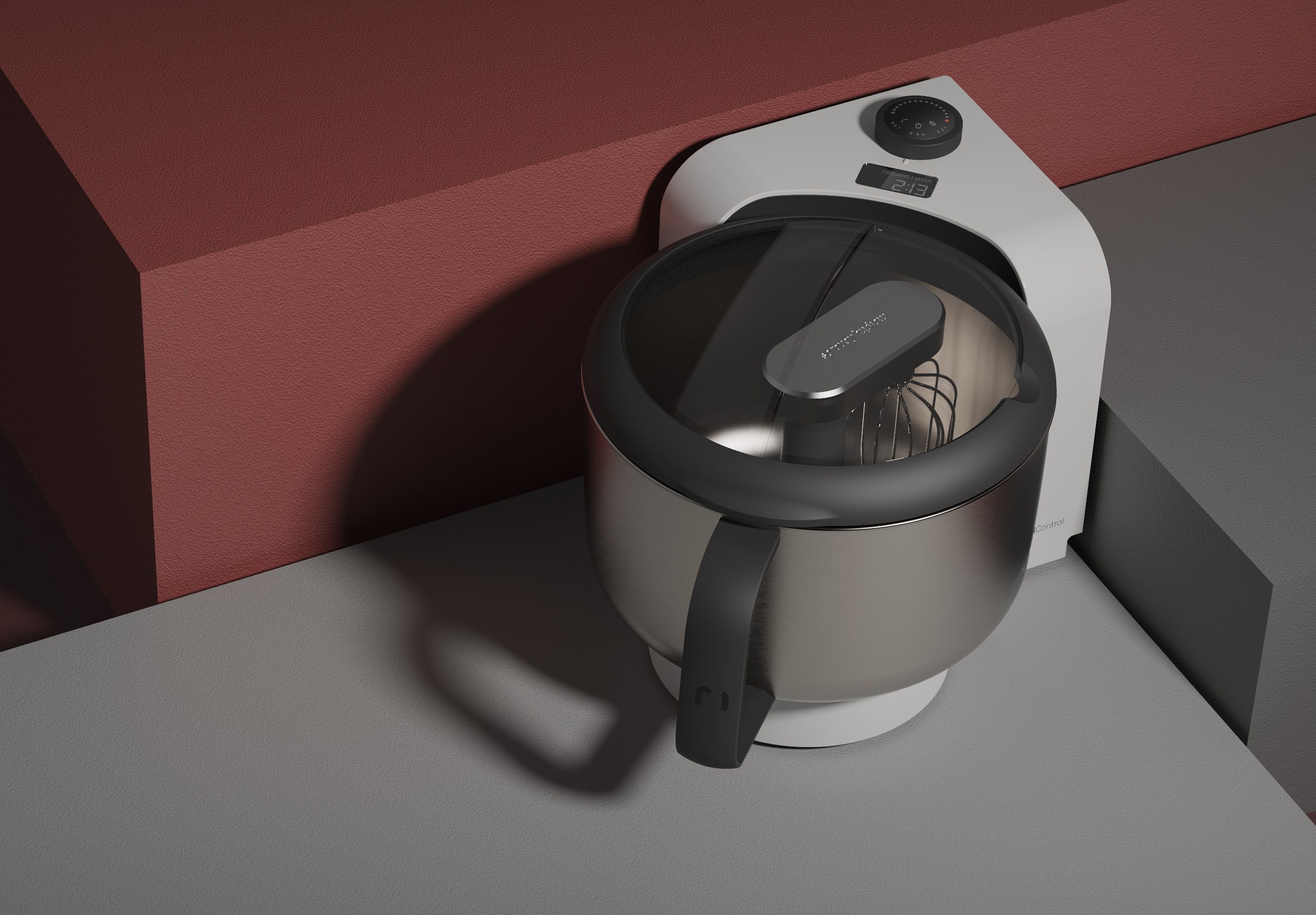 The corner mixer, designed by Rodd, for Morphy Richards as part of the Future of Food Prep project