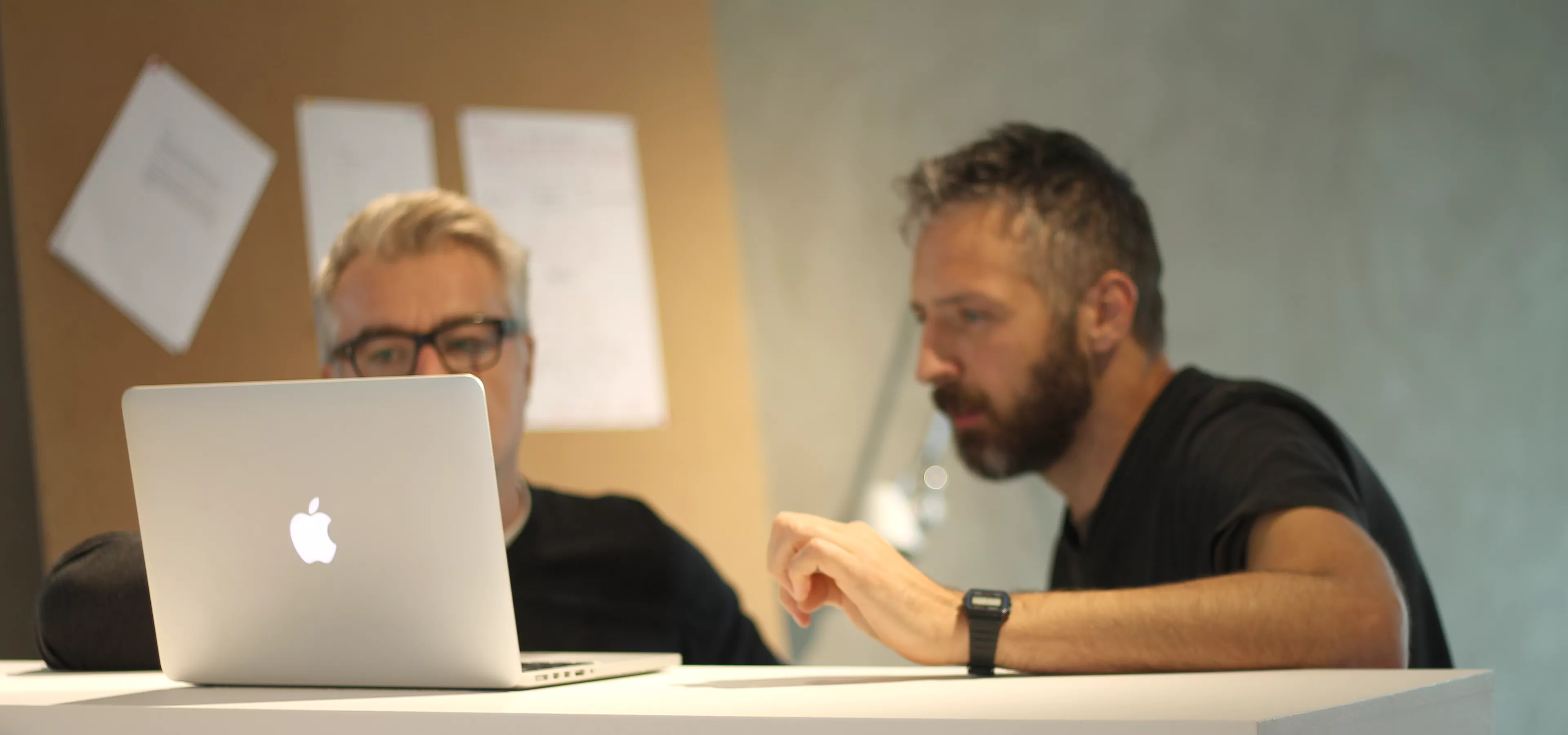 ben davies and mark morgan directors at Rodd design in discussion