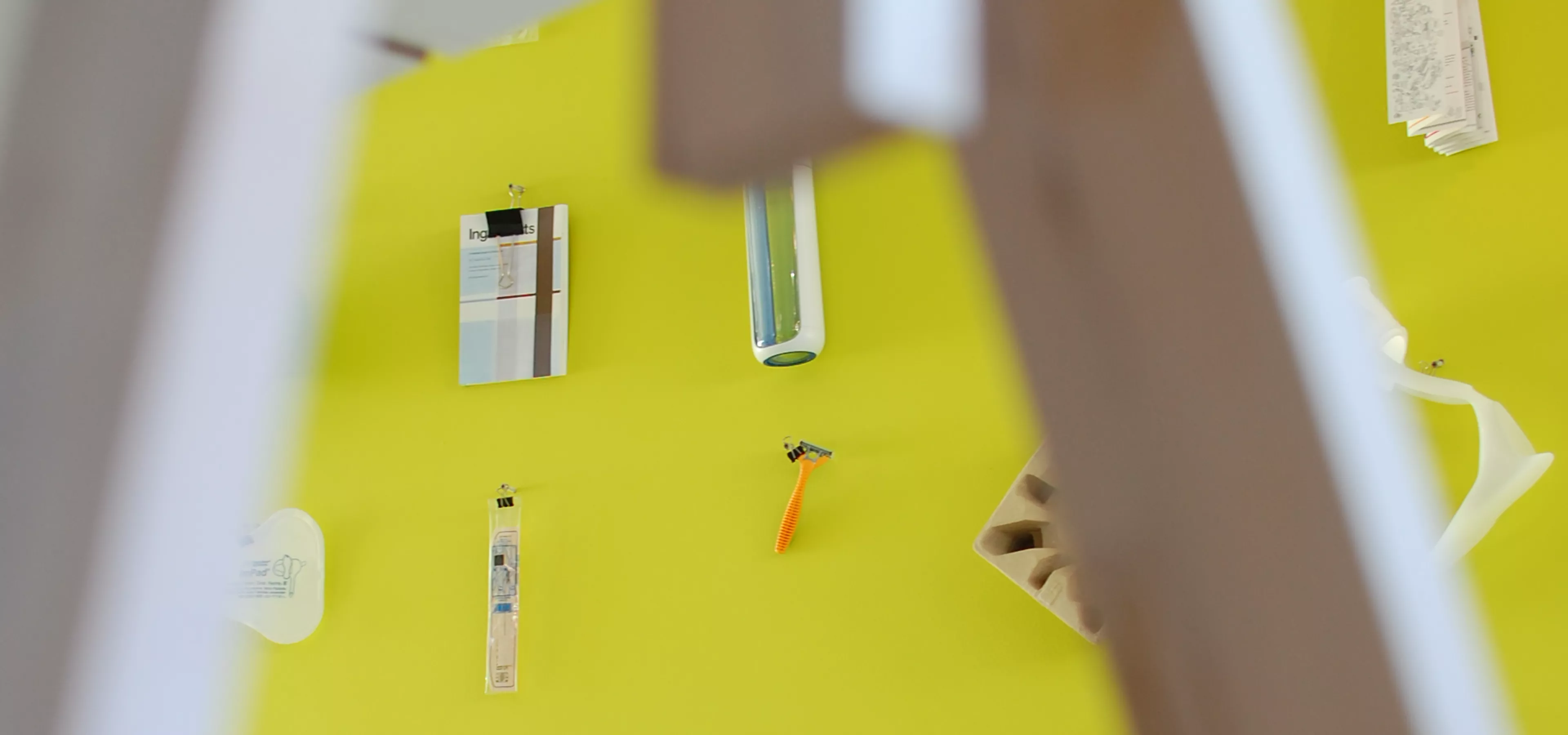 wall of samples at the rodd design studio