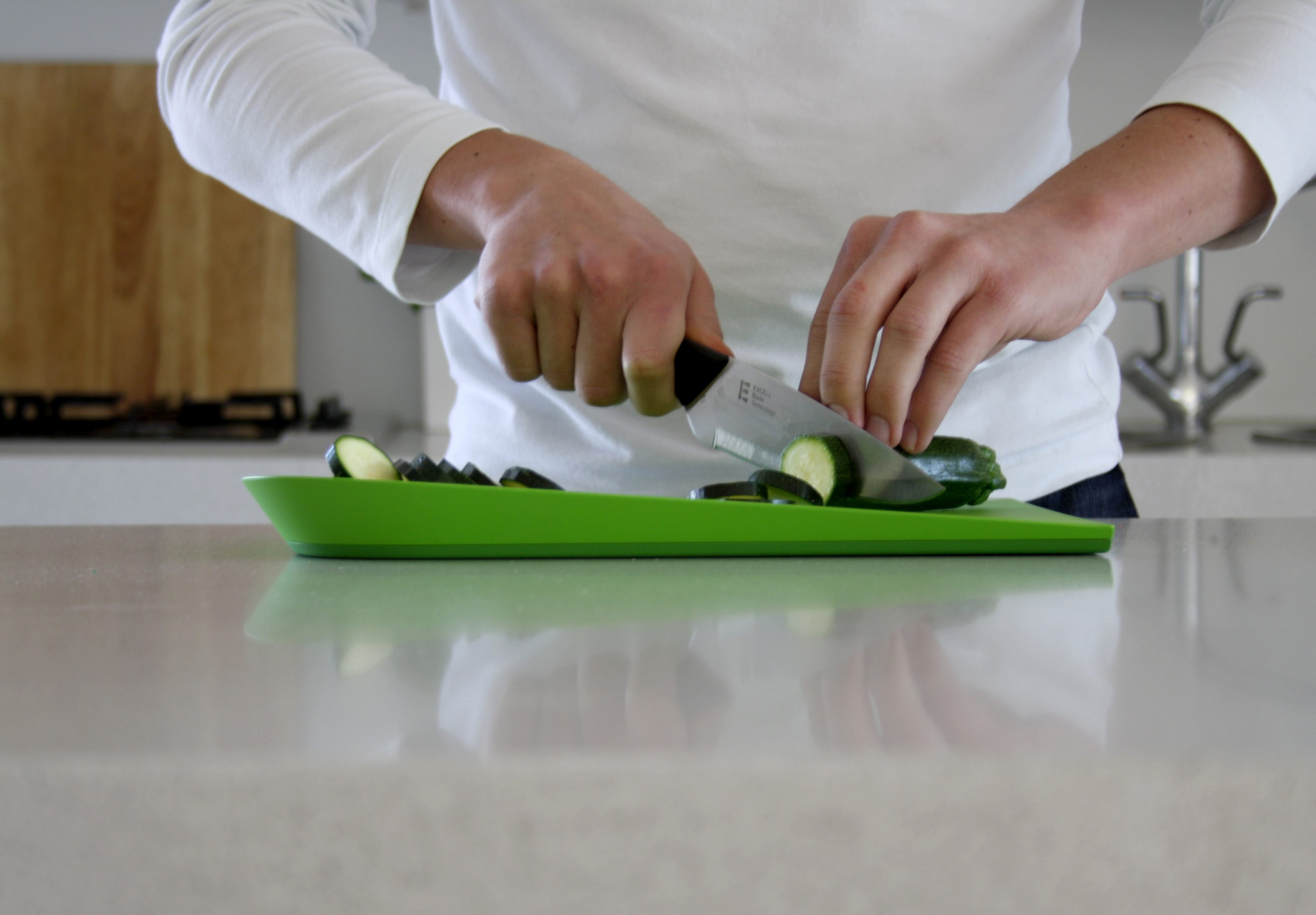 The Rodd designed Divide Equally chopping board makes portion size measurement quick and easy.