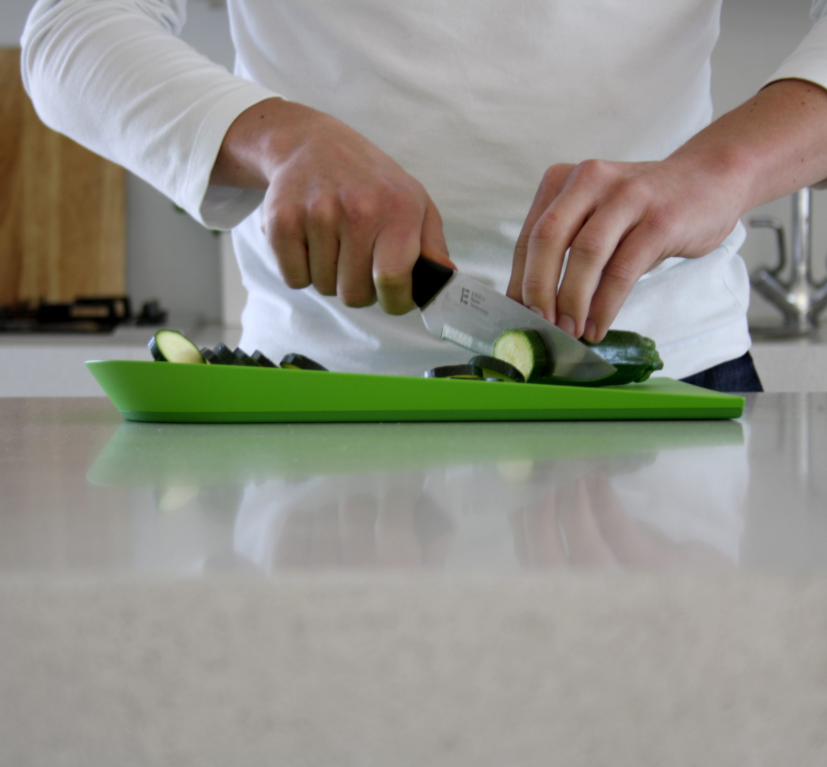 The Rodd designed Divide Equally chopping board makes portion size measurement quick and easy.