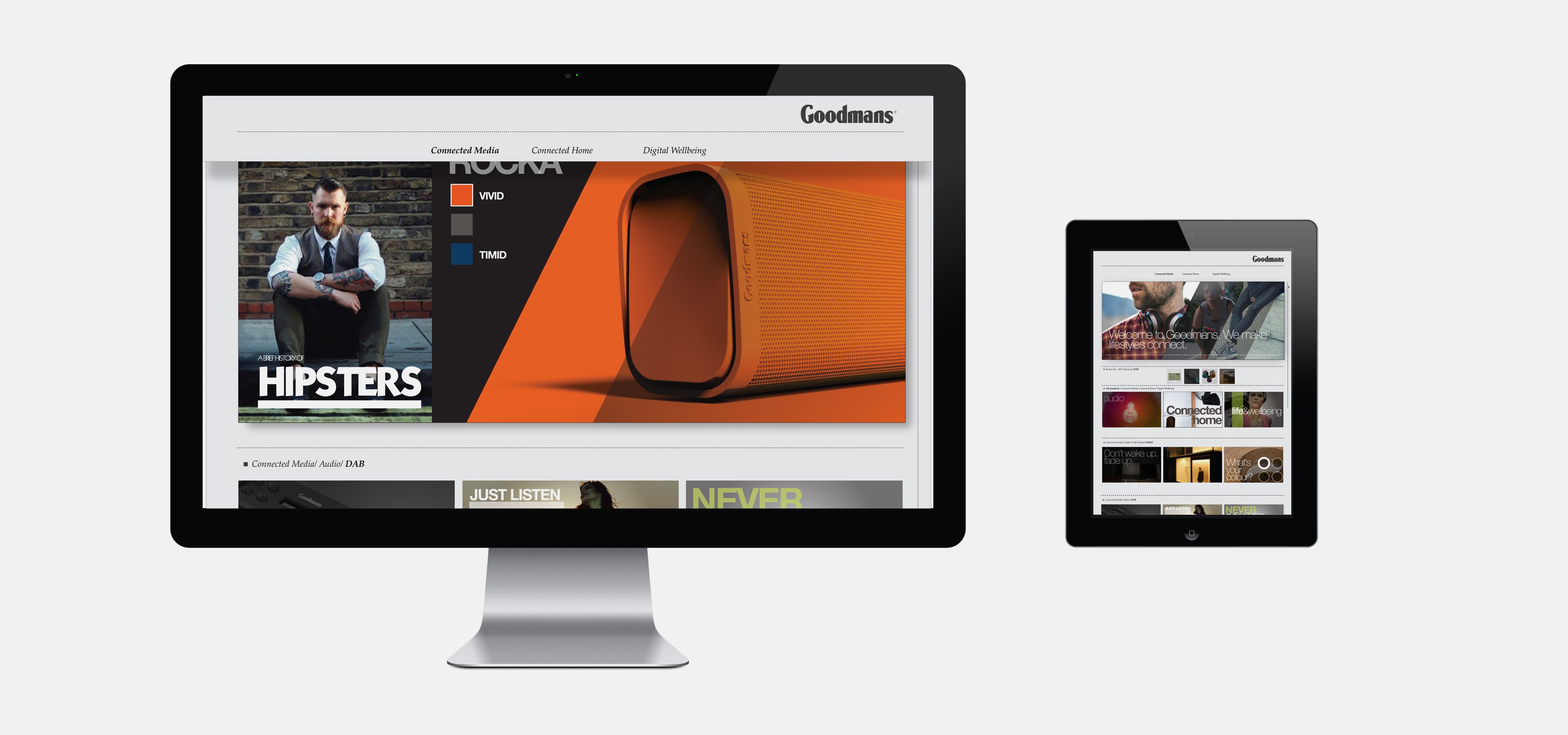 Digital design was a key part of the repositioning project for Goodmans