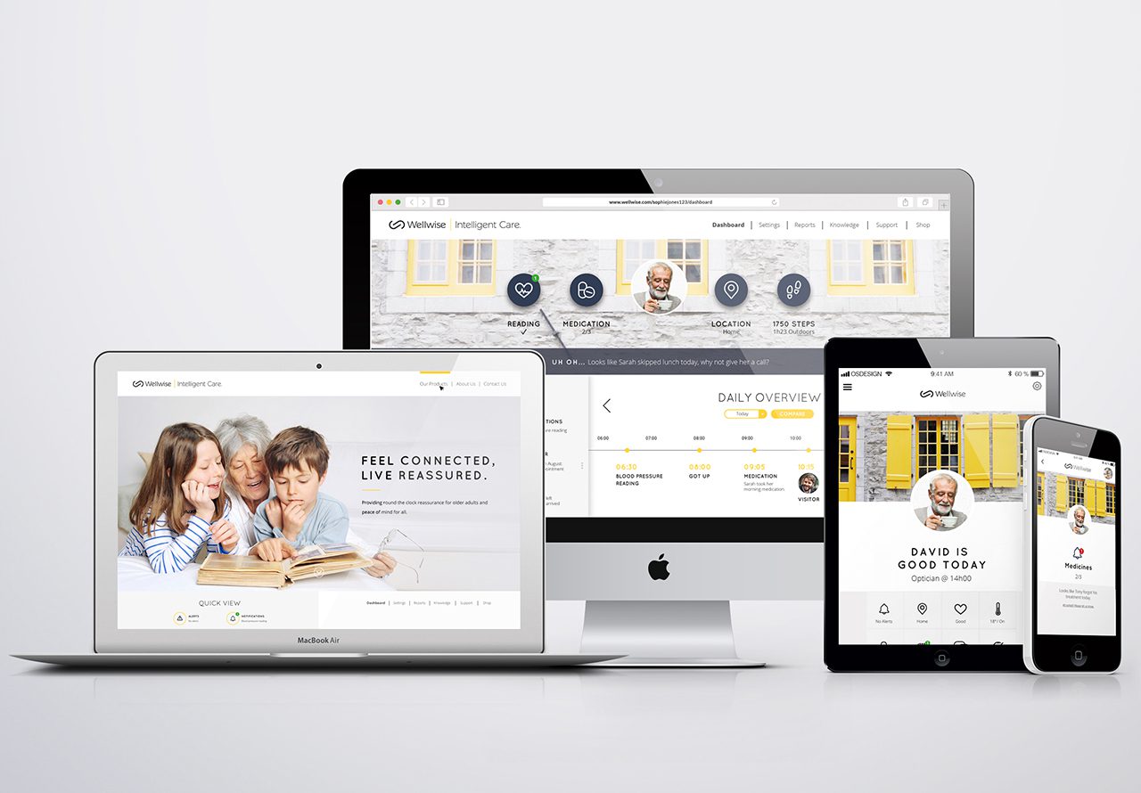 Rodd created a brand identity focussed on modern ageing for tech startup Wellwise