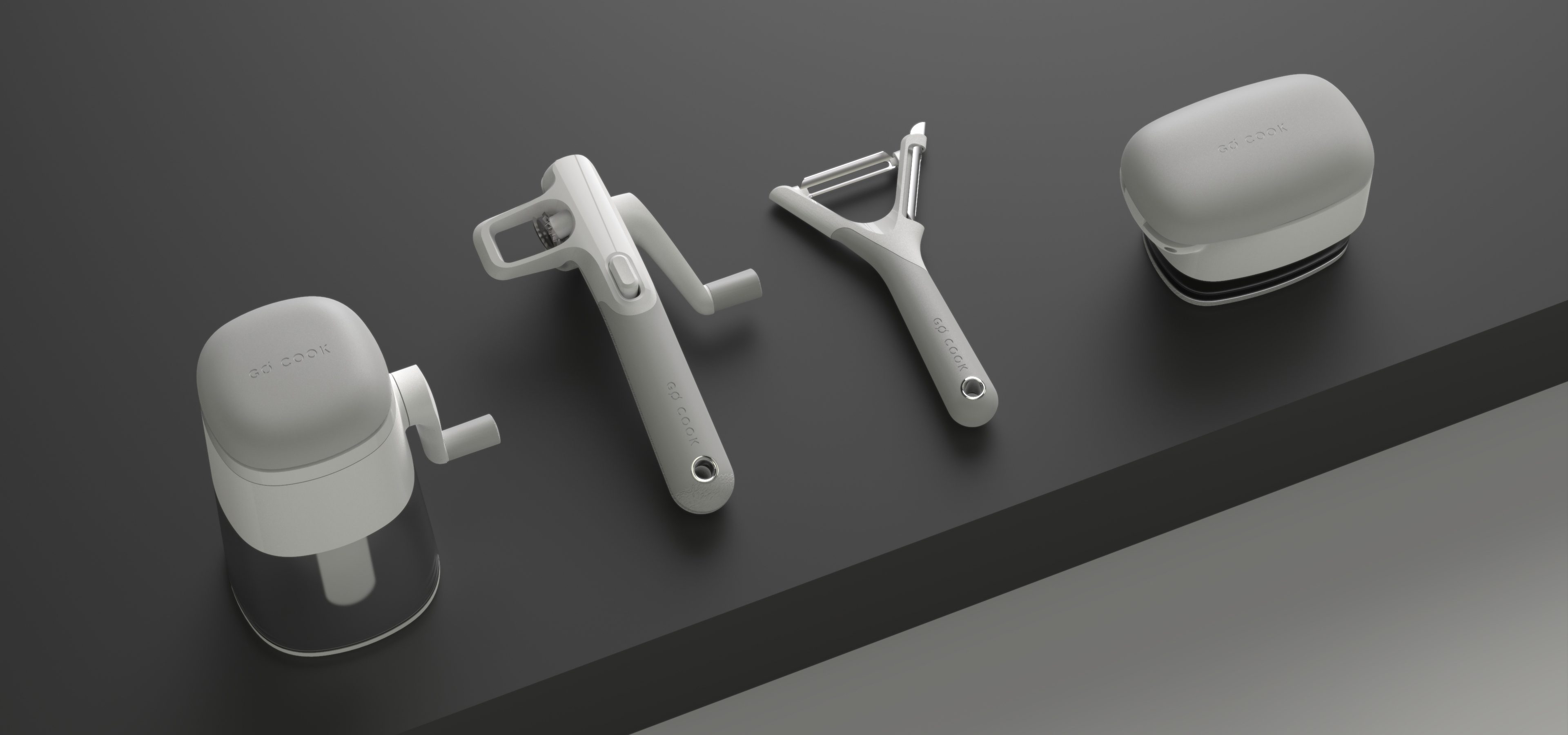 Transform the everyday through design. Go-Cook kitchen tools for Tesco.