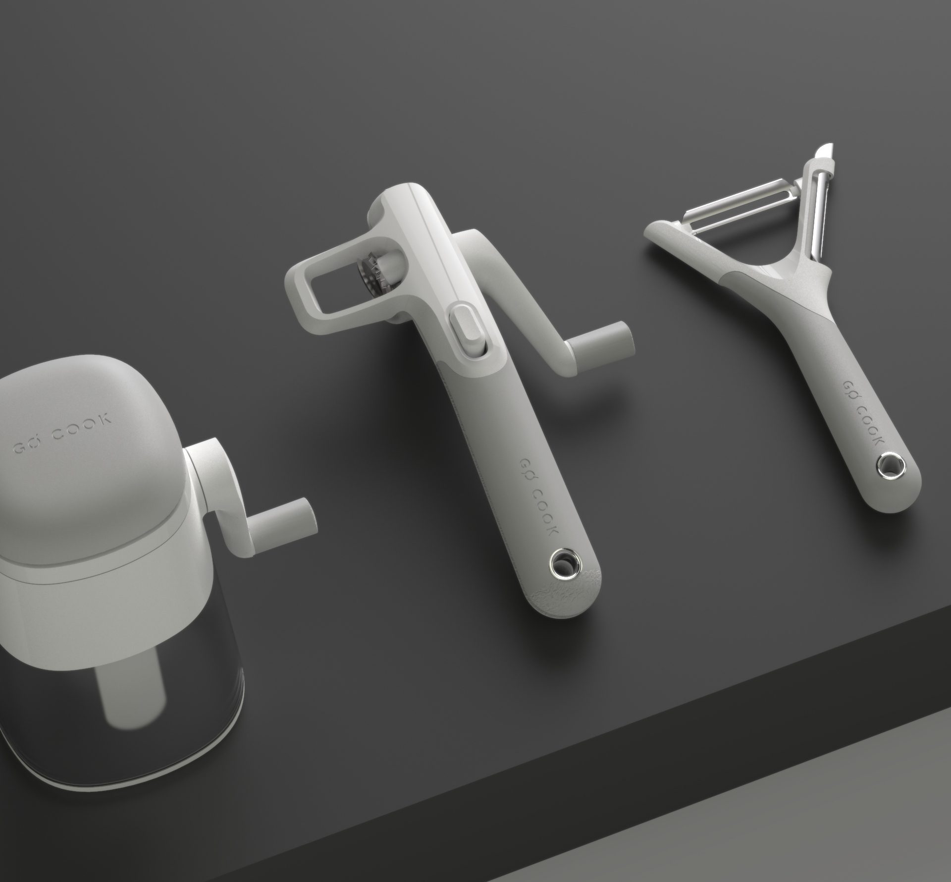 Transform the everyday through design. Go-Cook kitchen tools for Tesco.