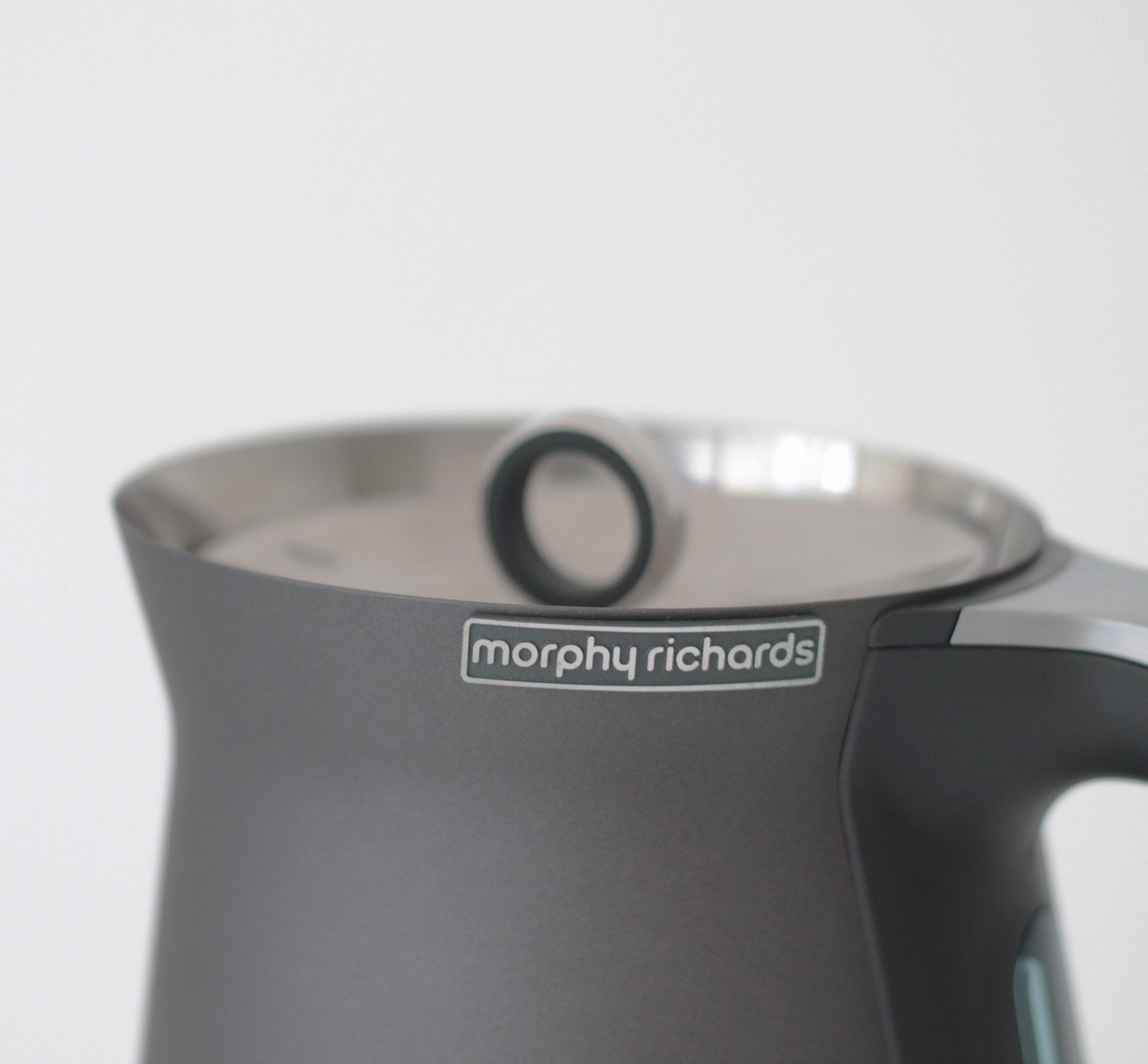 The signature Ring lid pull was a central element from the product brand language we designed for Morphy Richards