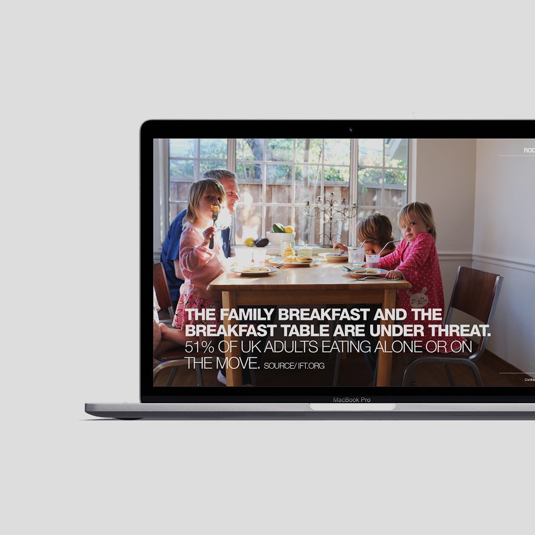 Rodd presented Morphy Richards with clearly evidenced insights for the future of breakfast project