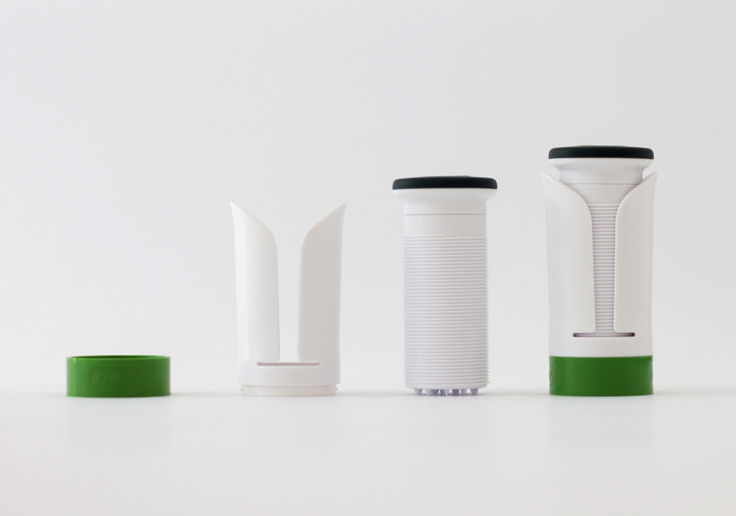 Profile and components of the Zyliss spiraliser by Rodd