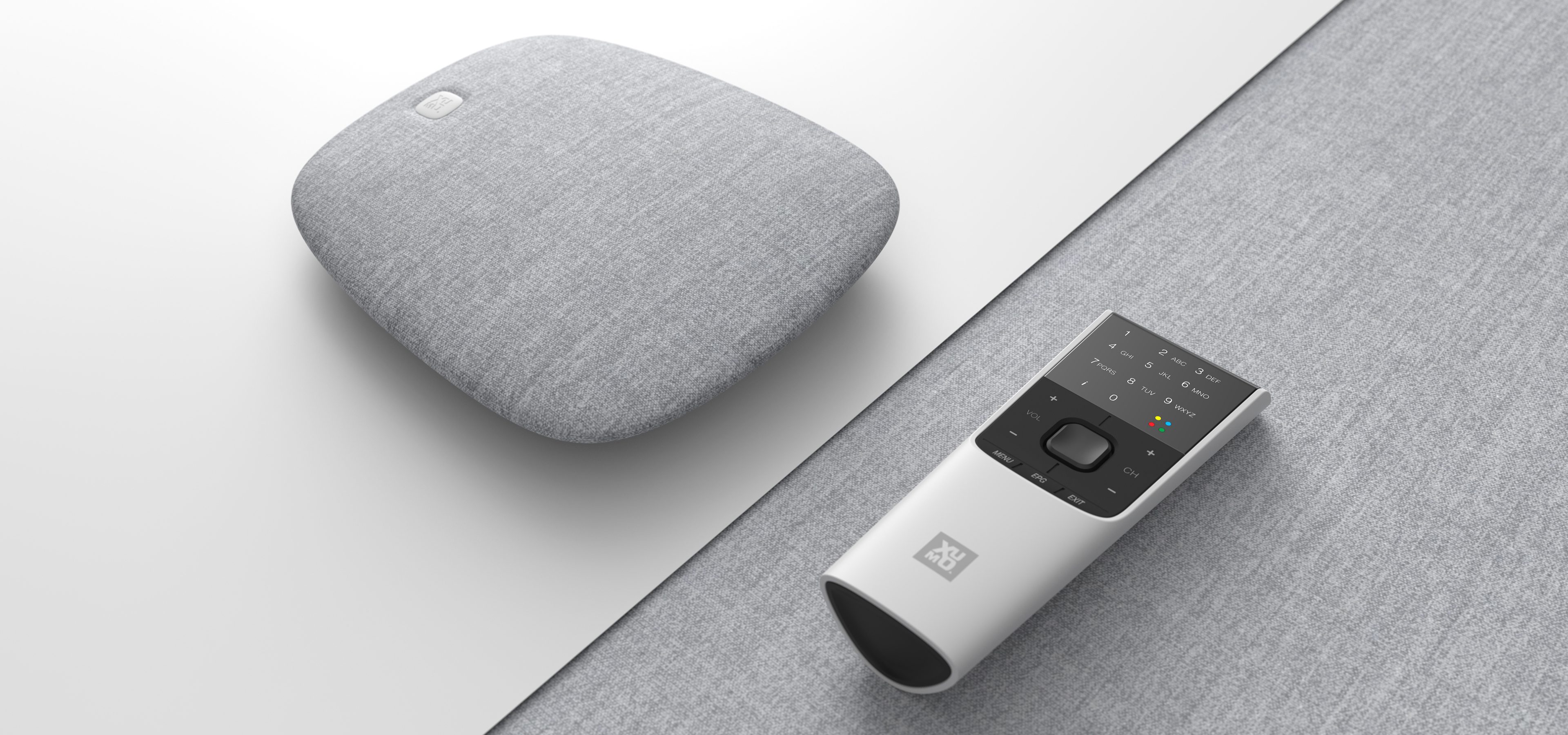 Building a stand-out product identity. Xumo set top box and controller.