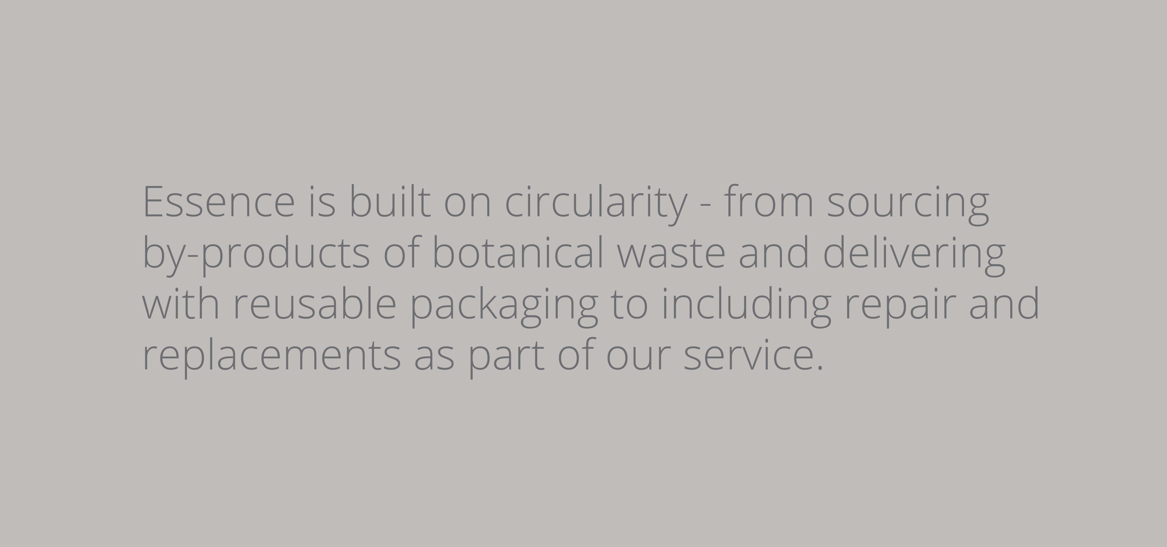 a text graphic explaining the sourcing principles behind Rodds Essence concept
