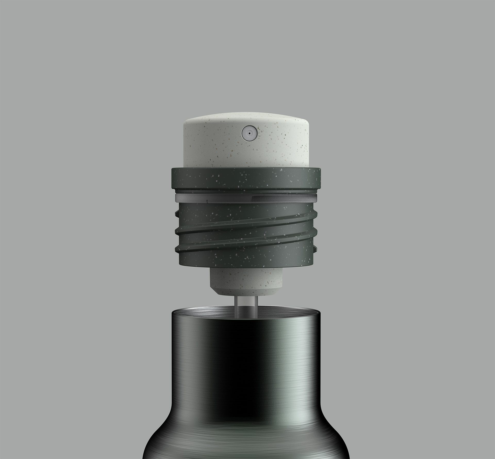 a CGI render showing the sparay nozzle of the essence cleaning bottle designed by Rodd