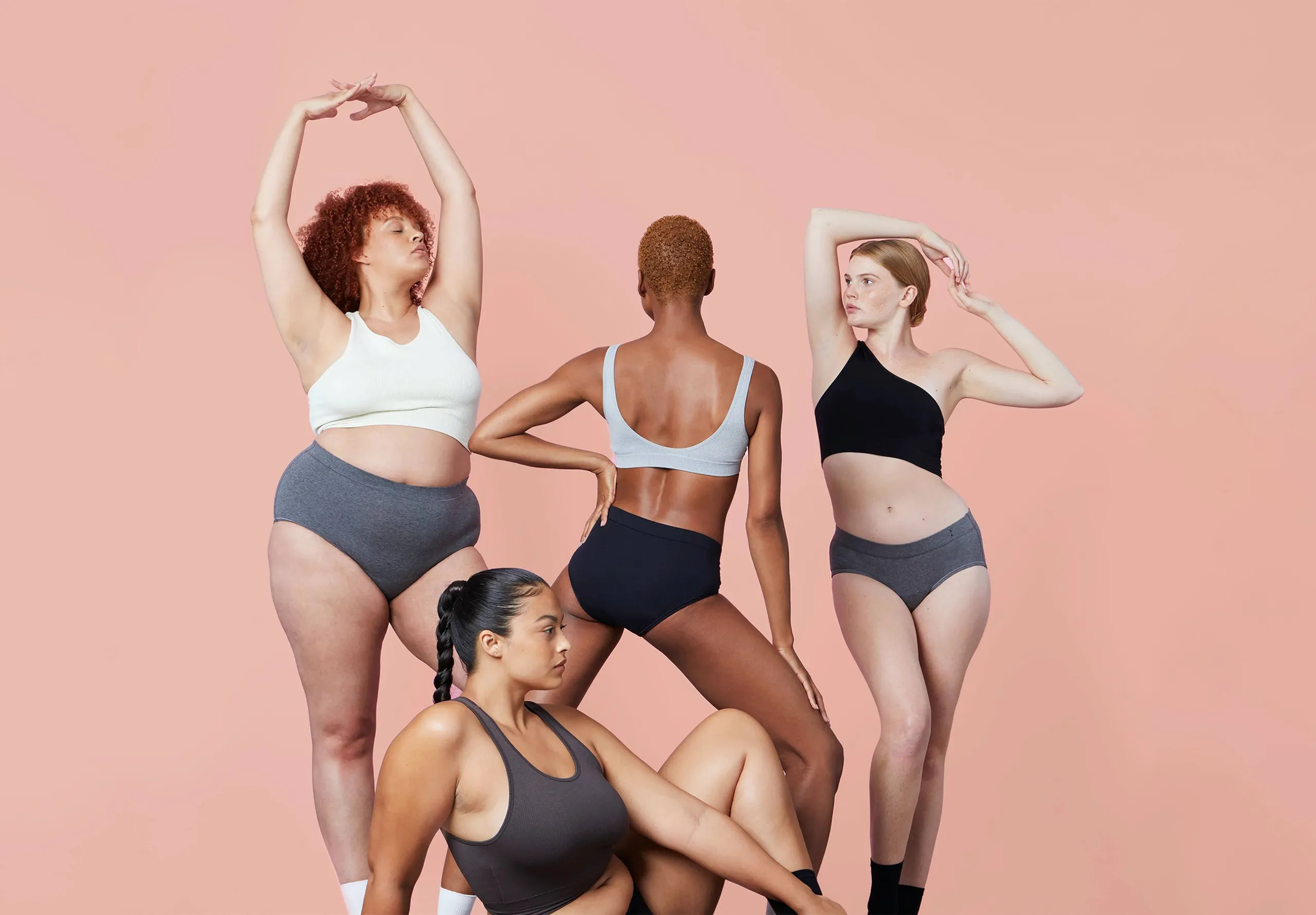 Four diverse women wearing Thinx featured by Rodd