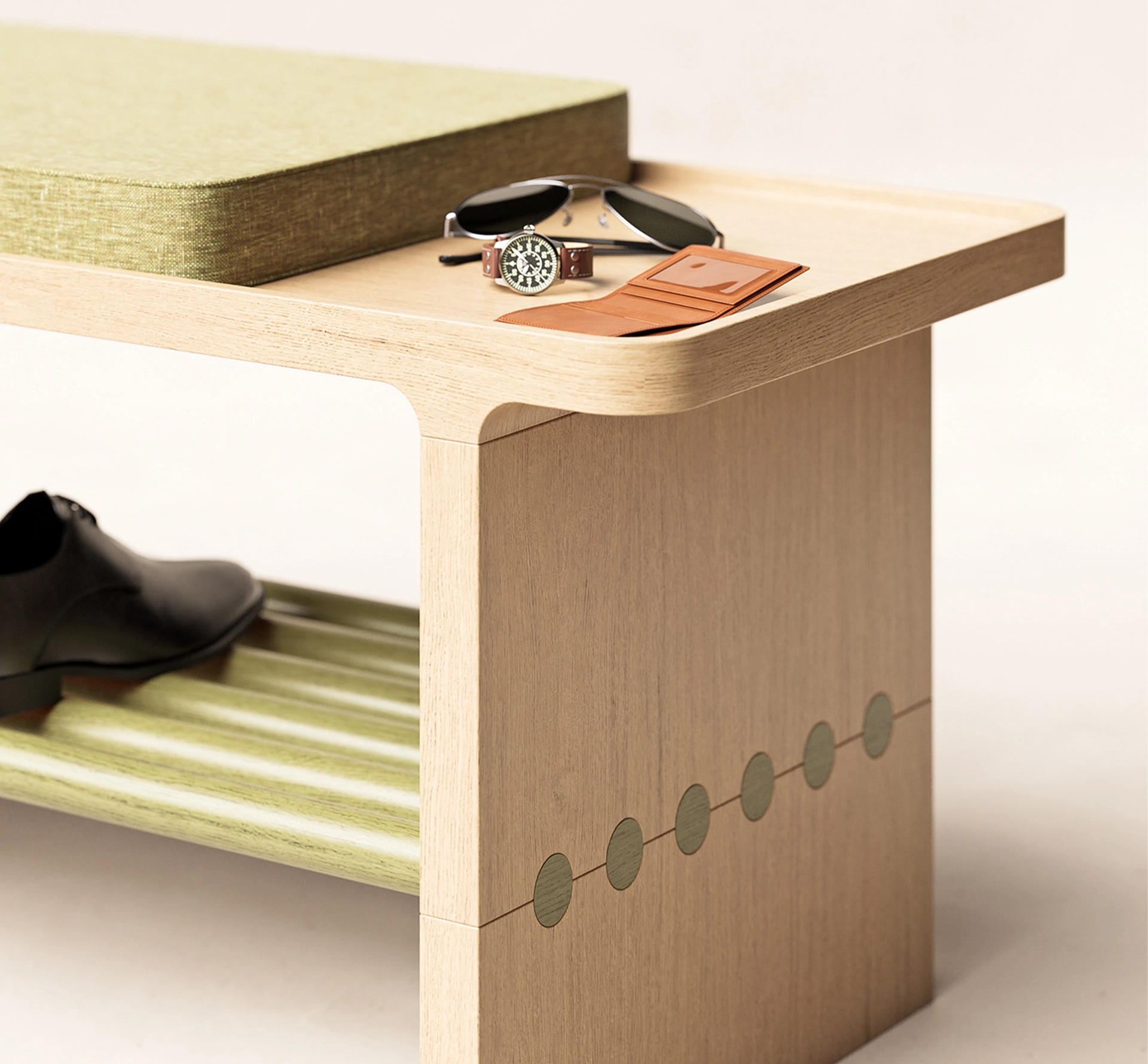Detail of the Keeper Teixeira bench