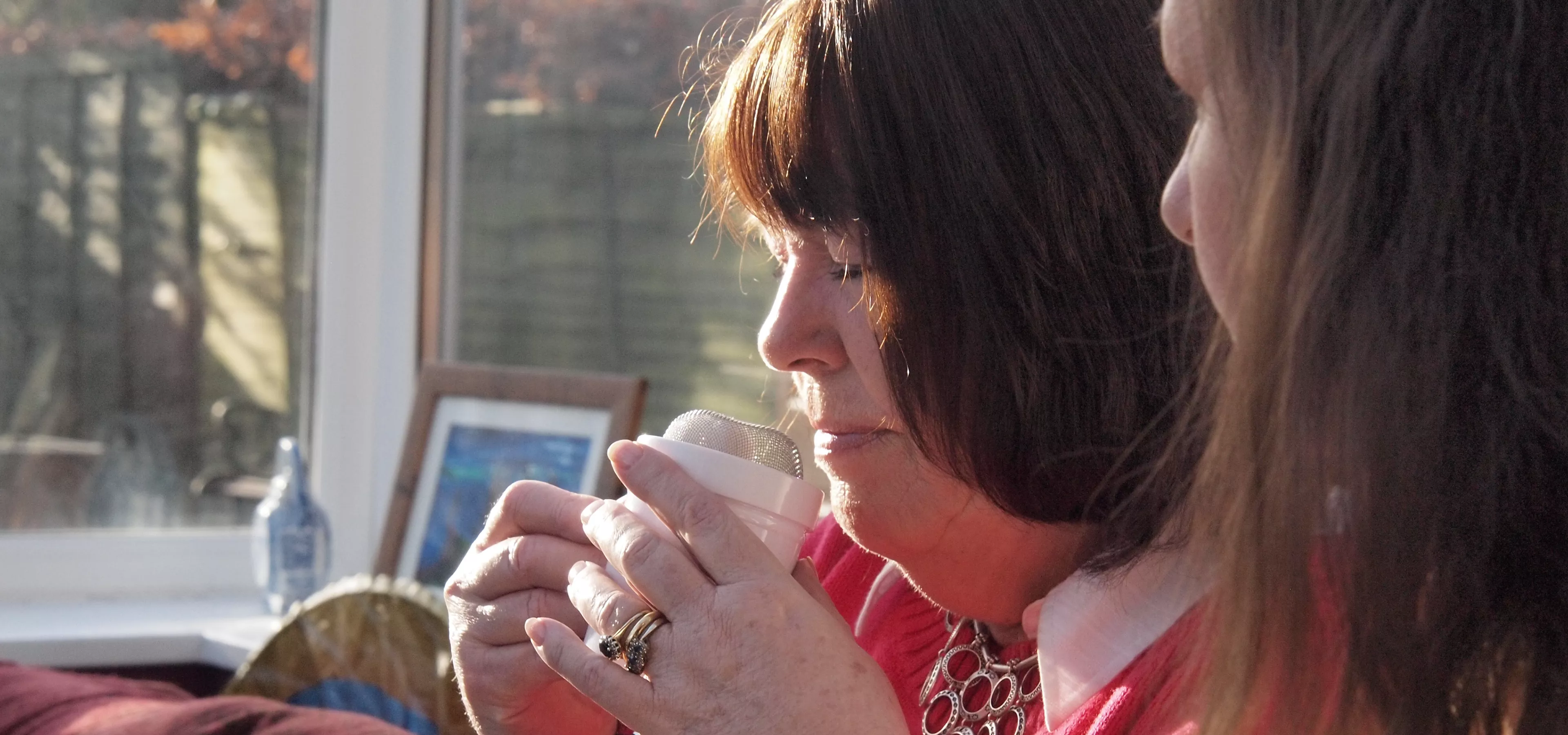 user research participant in a sensory workshop smelling a fragrance as part of Rodd Designs work on ode