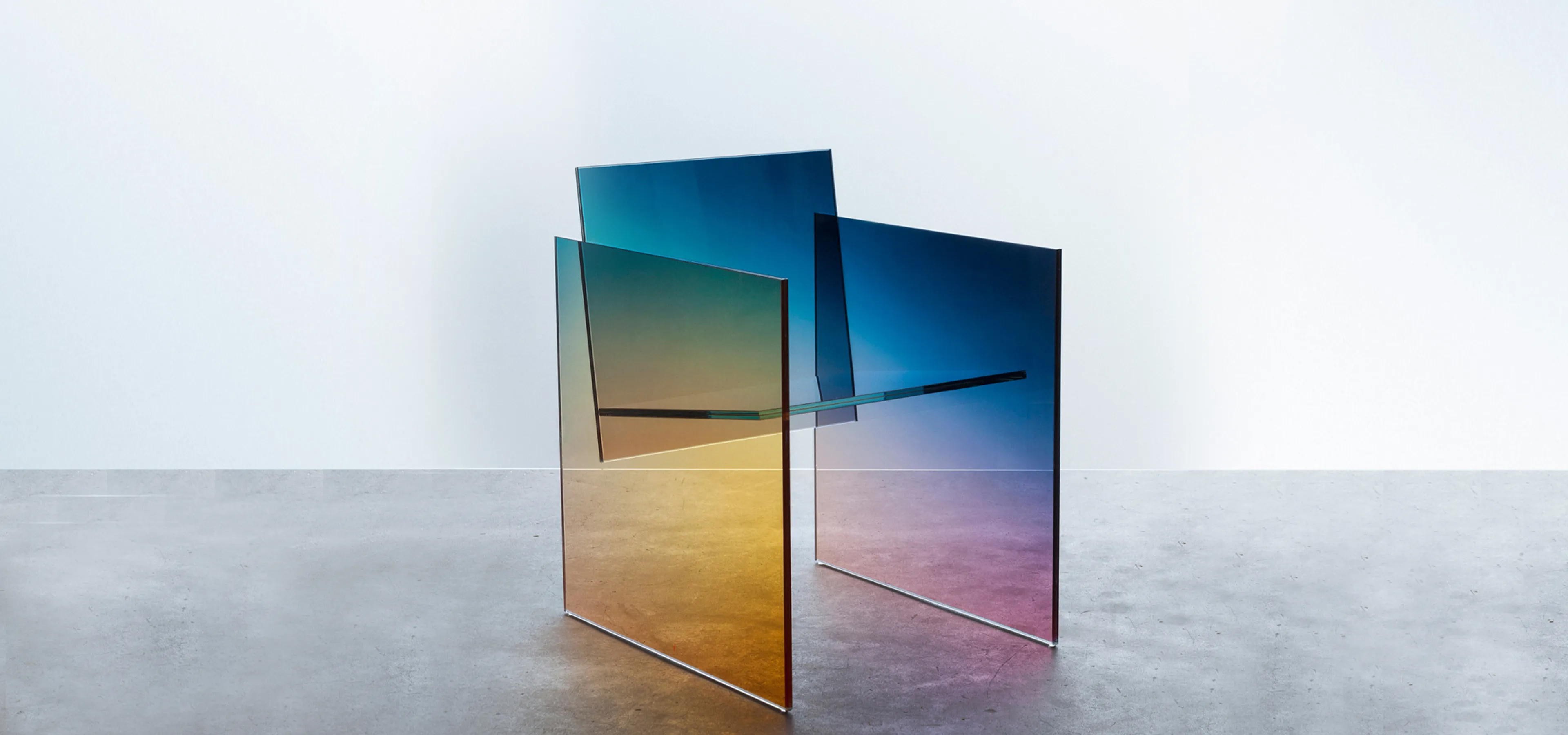 The ombre glass chair - a homage to Shiro Kuramata's iconic Glass Chair from 1976