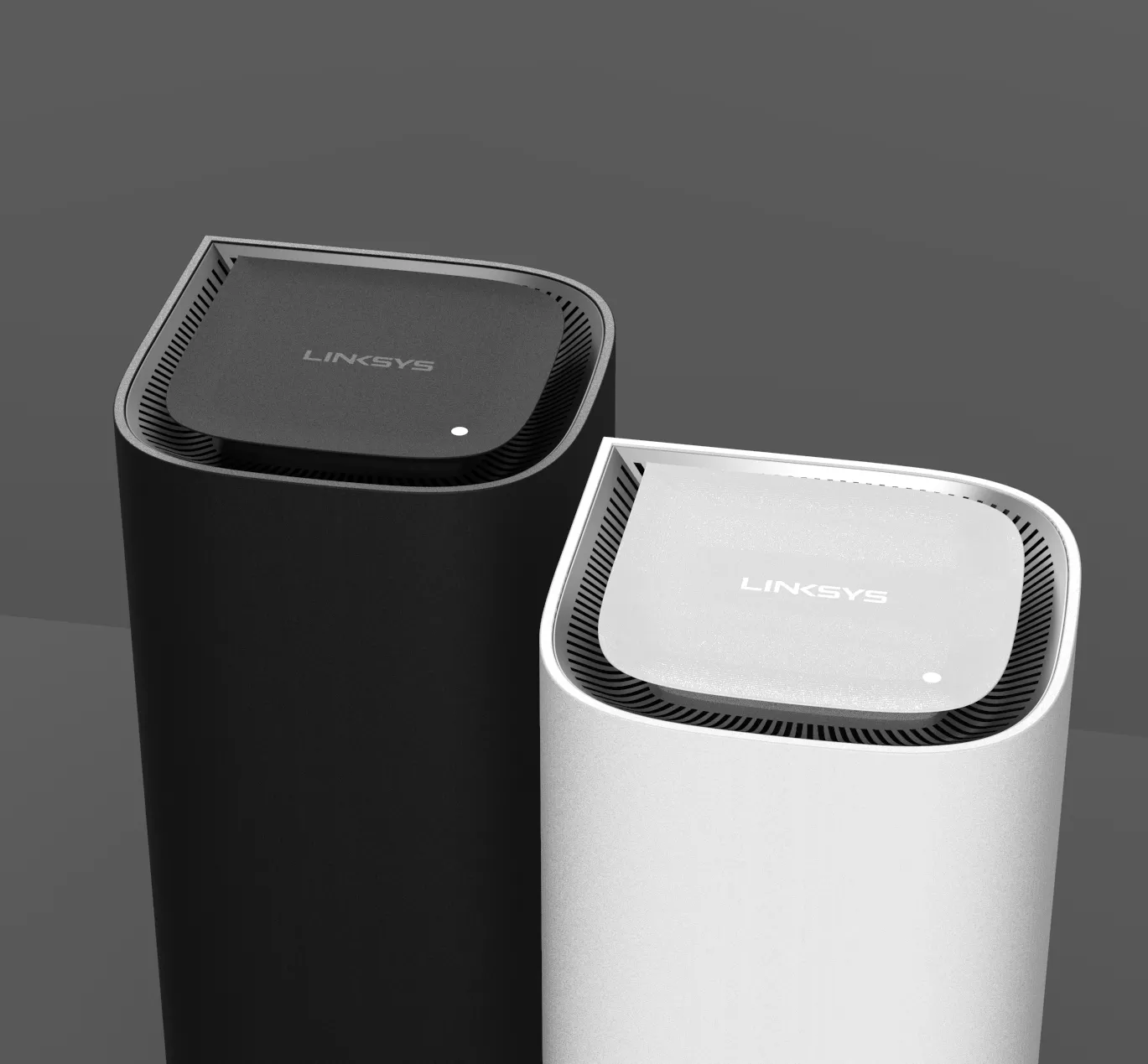 Linksys Velop - whole home WiFi in black and white colour schemes