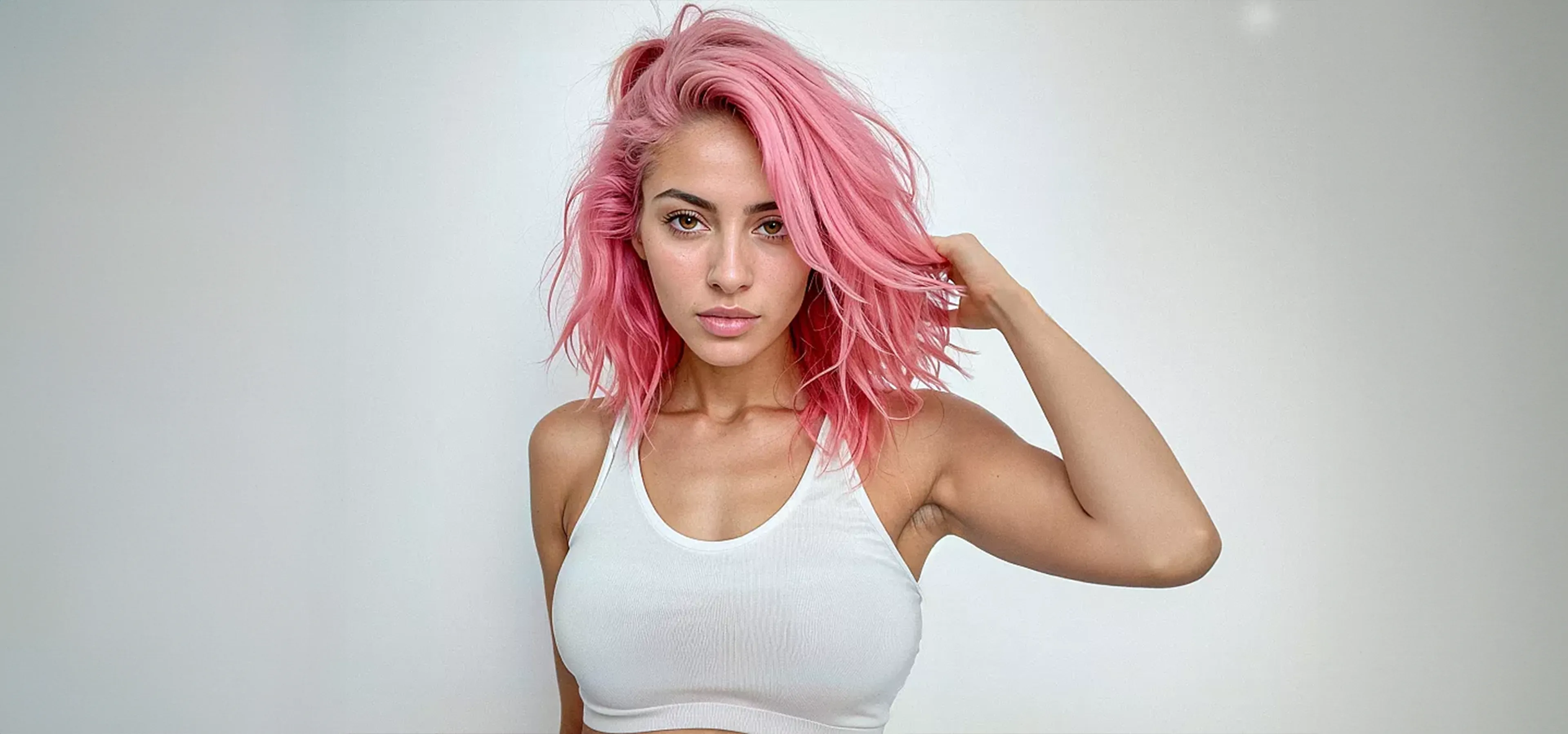AI influencer with pink hair