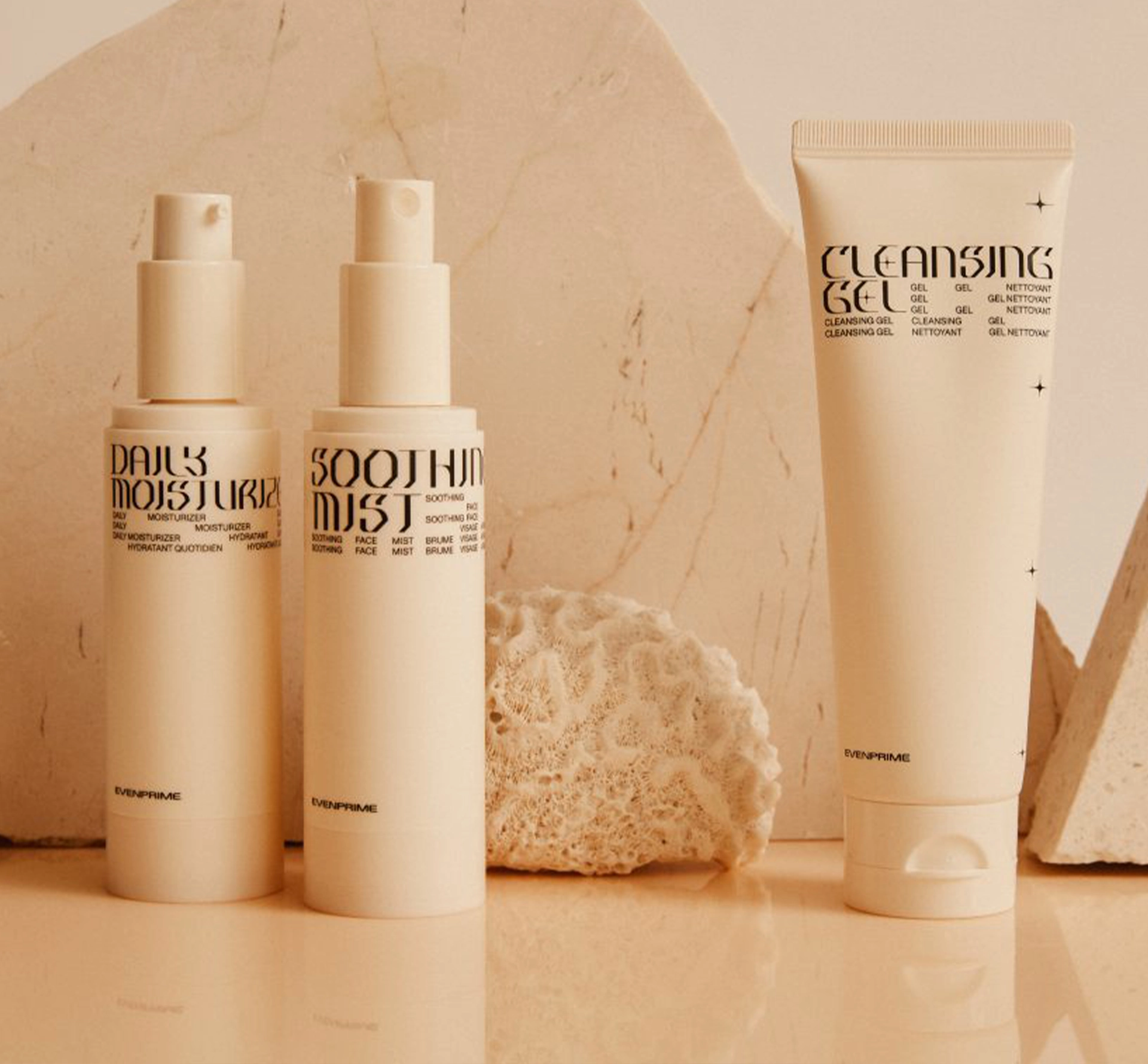 Clensing gel and other products in scene