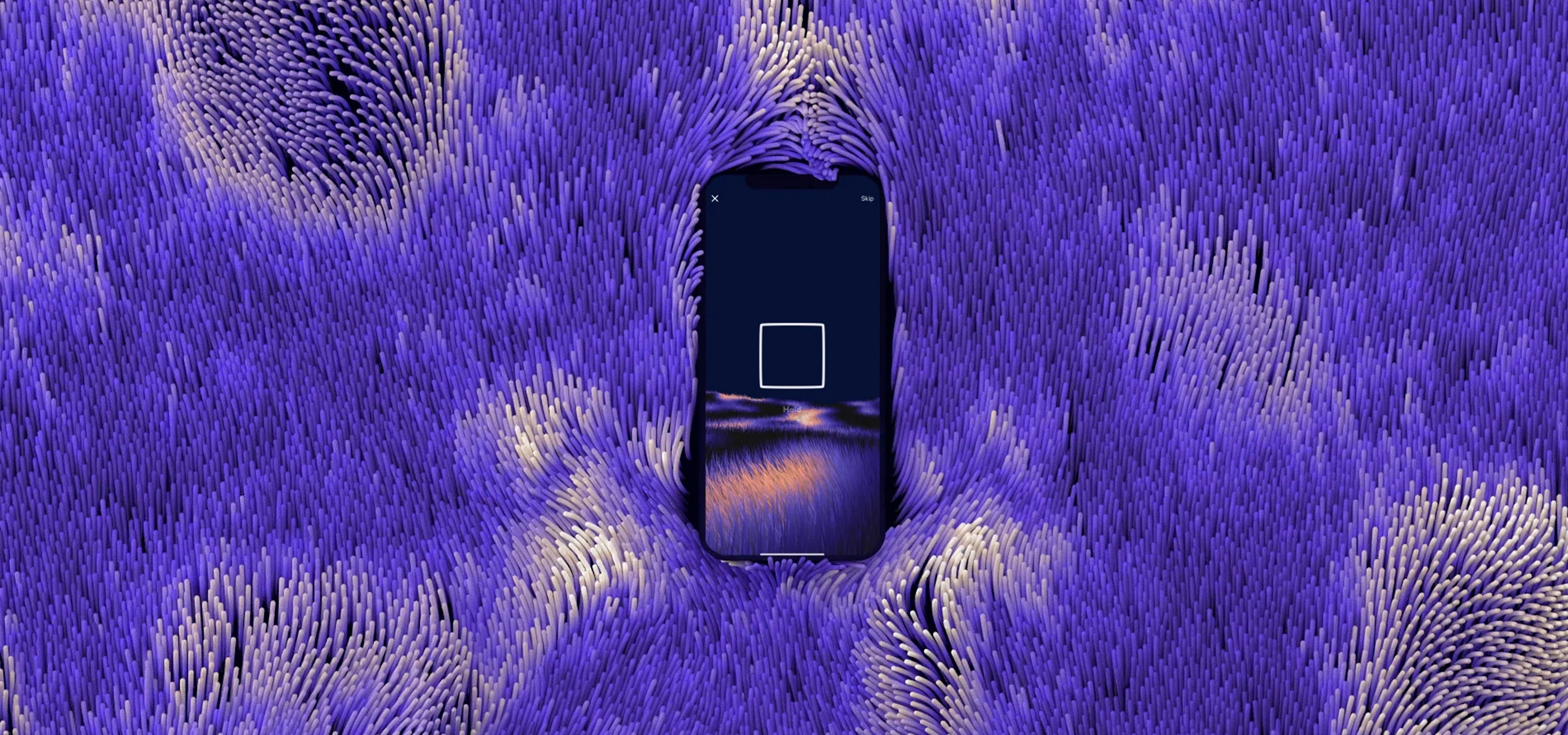 phone on blue ai background