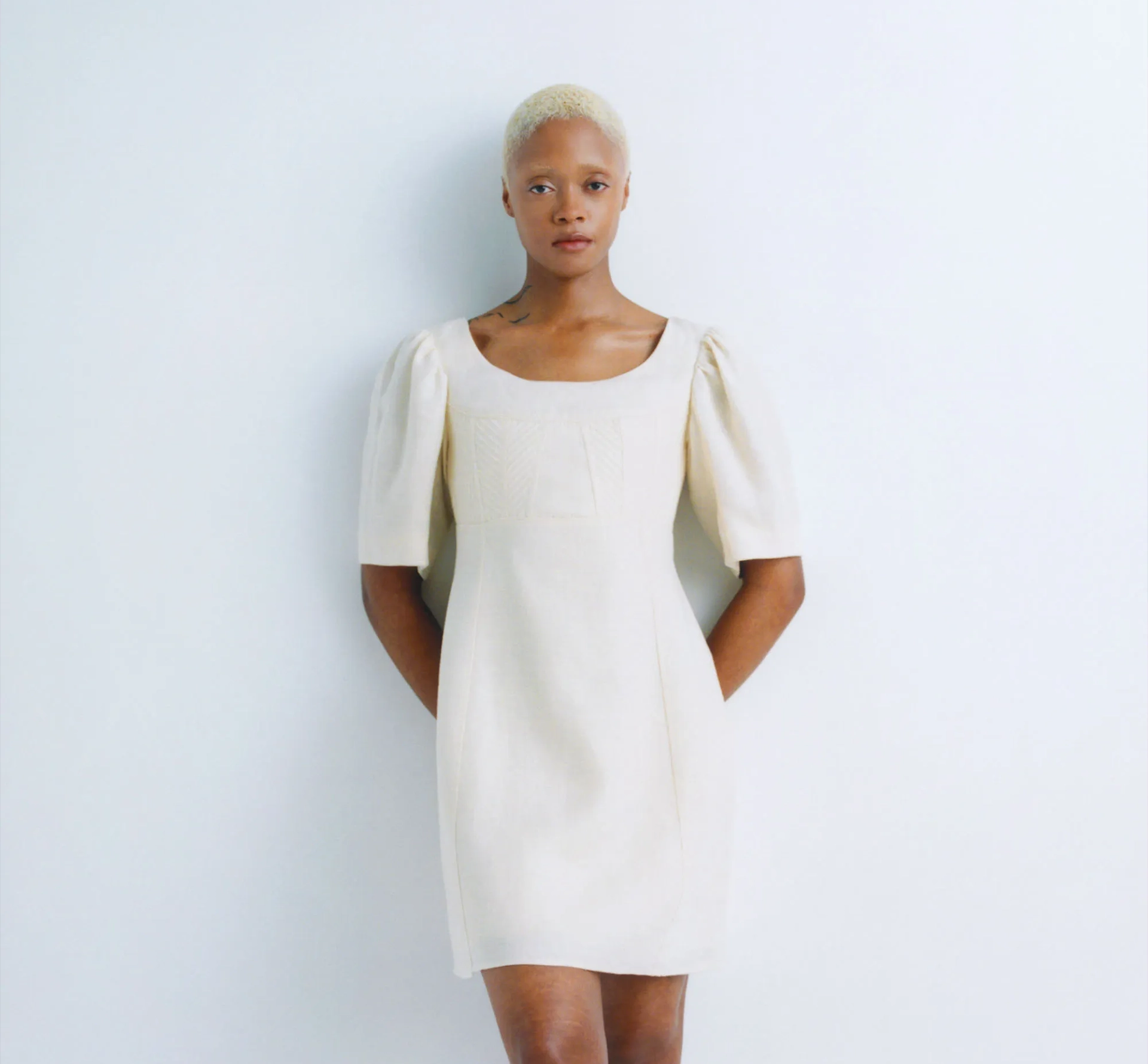 Woman in a white dress