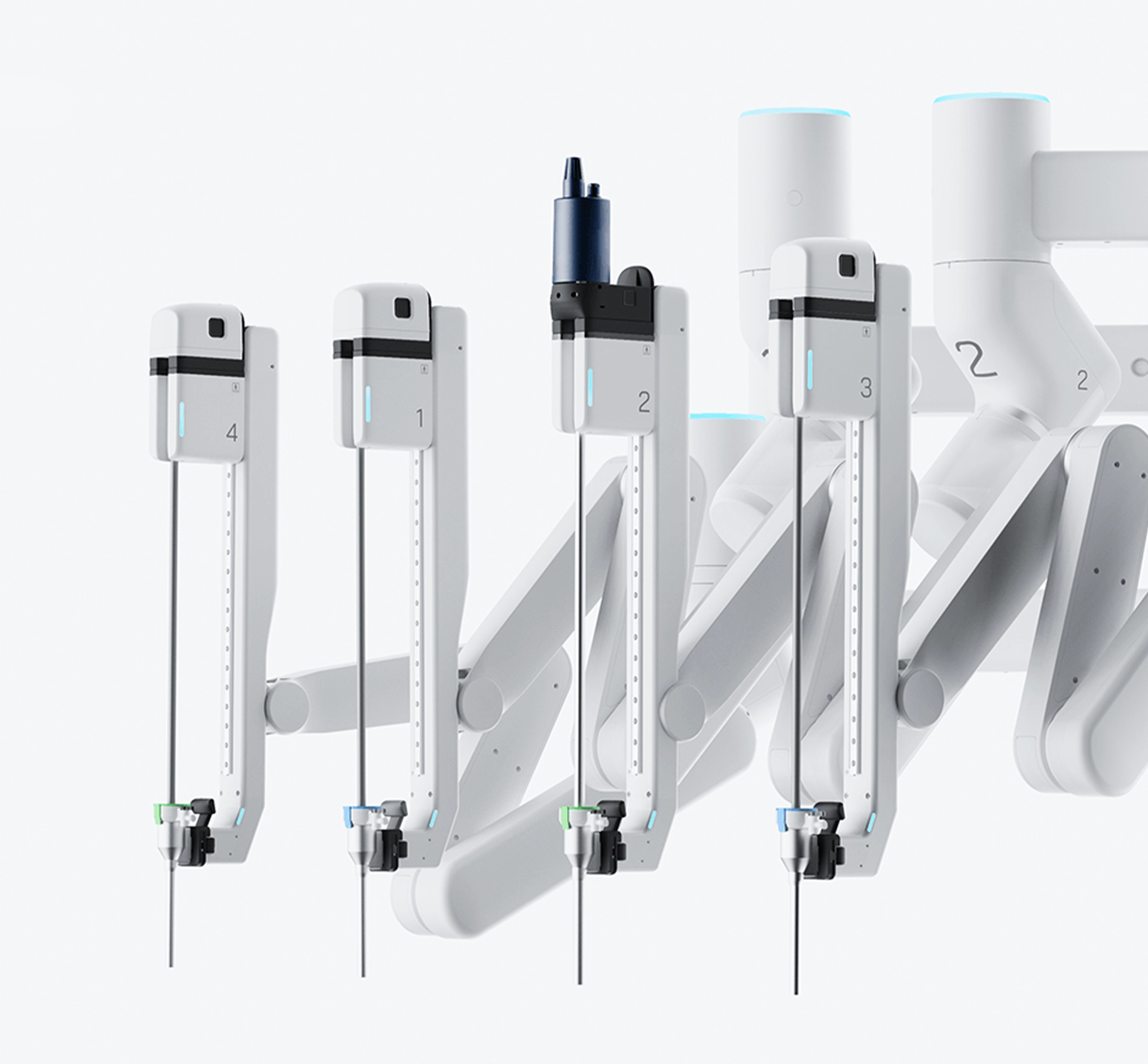 Surgical robots in a white room