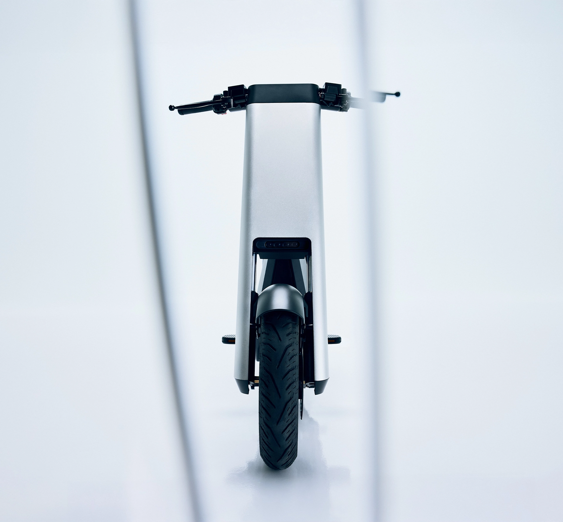 Front view of a modern ebike