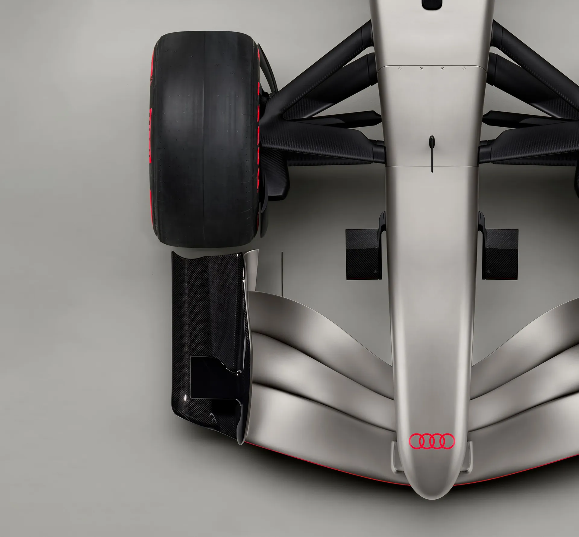Top view an Audi formula one car